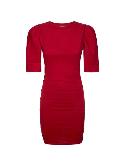 ISABEL MARANT Mylda puff-sleeve gathered mini dress Red RO1038FAA1N41I