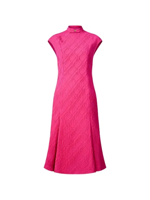 Shanghai Tang jacquard qipao dress Pink Z2WRD116DP