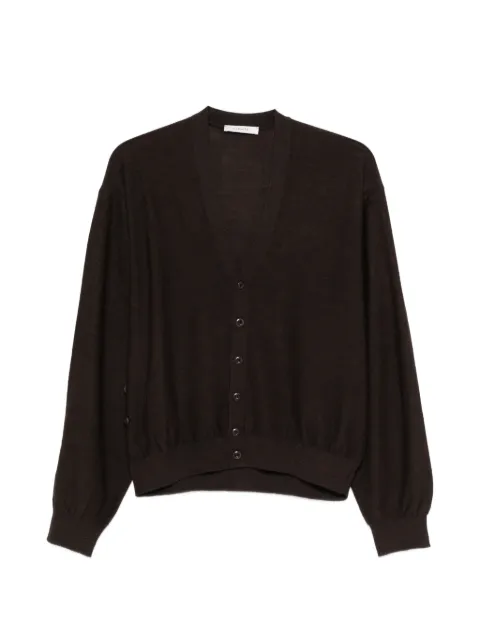 LEMAIRE twisted cardigan in merino blend Brown PO0023LK087