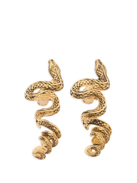 Roberto Cavalli Serpentine gold-tone earrings Gold WKG014AM001