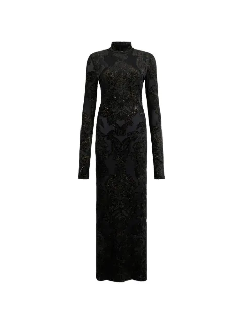 Roberto Cavalli ornamental-print mock-neck dress Black WKT1546CR36