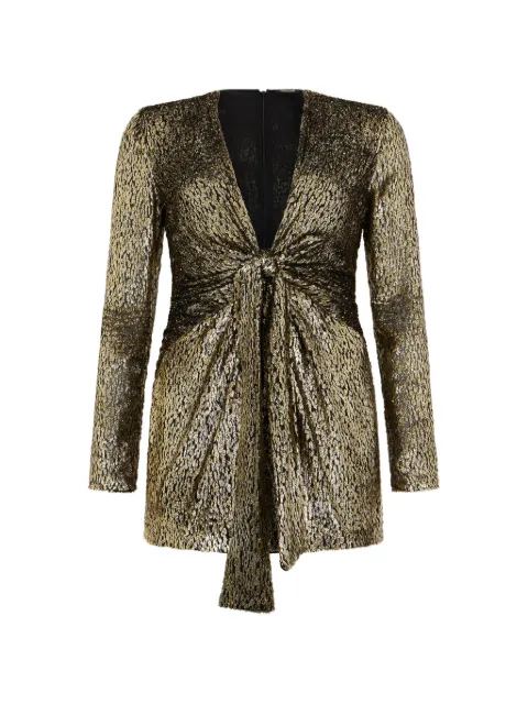 Roberto Cavalli Fil Coupé leopard-print mini dress Gold WKT142FT060