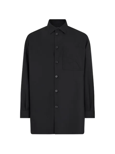 Roberto Cavalli embossed serpent plain shirt Black WRT729GA058