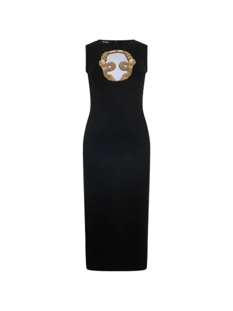 Roberto Cavalli embroidered cut-out midi dress Black WKR139JV027