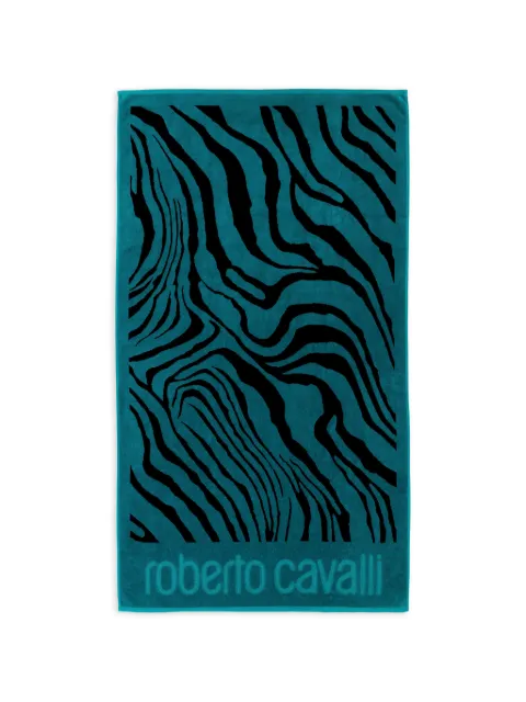 Roberto Cavalli Zebra-print 2000 beach towel Blue UALH09IH010