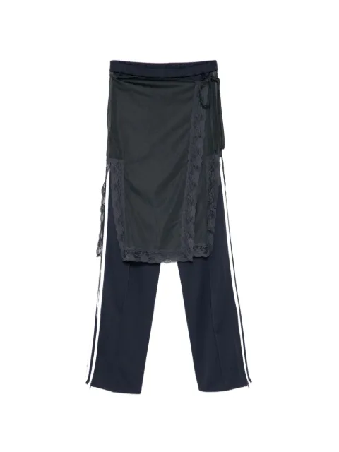 pushBUTTON lace-embellished trousers Blue PB2610311W