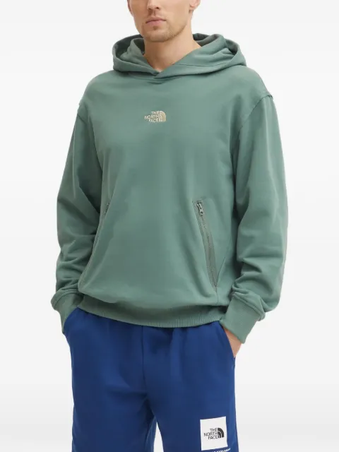 The North Face logo-embroidery hoodie Green NF0A8C43