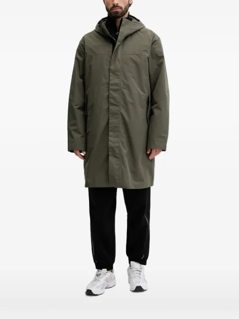 The North Face hooded logo-print coat Green NF0A5GJF