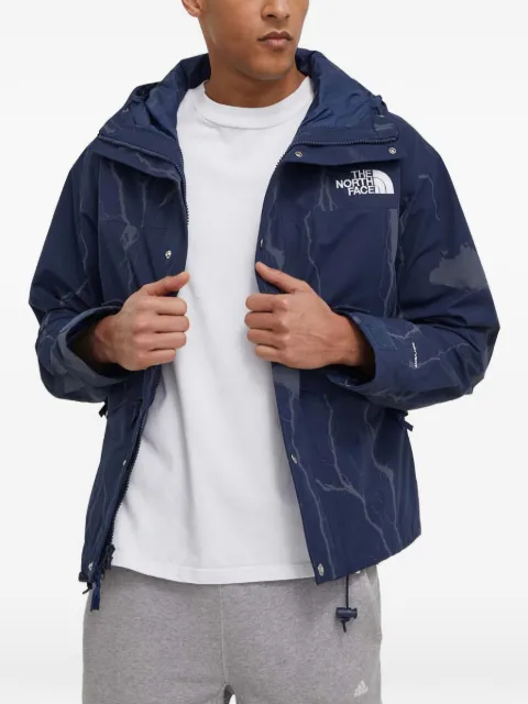 The North Face patterned hooded jacket Blue NF0A5J4F