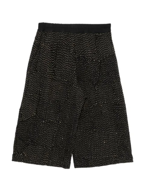 By Walid re-patch cropped trousers Black 230964M