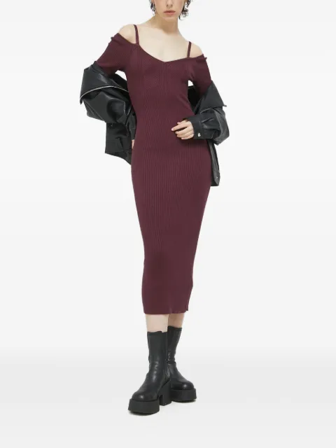 Abercrombie & Fitch V-neck midi dress Red KI1592896620