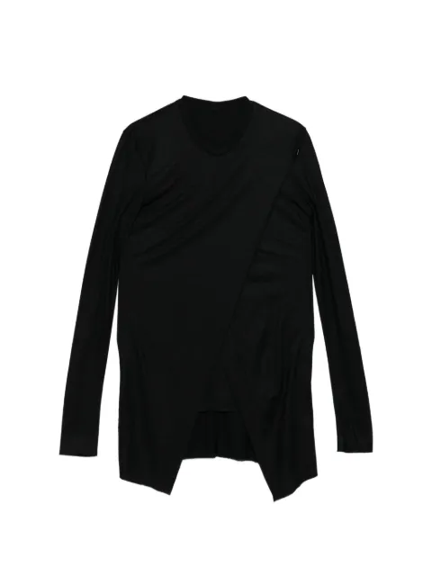 Julius oblique-cut T-shirt Black 927CUM3