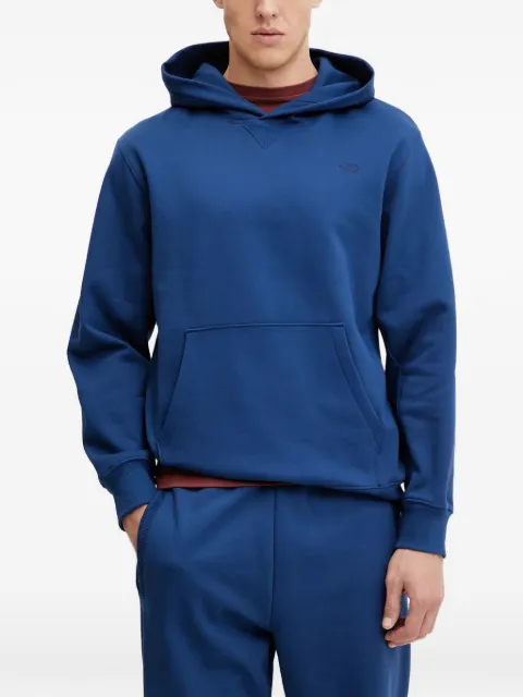 The North Face hooded logo-embroidery hoodie Blue NF0A883R