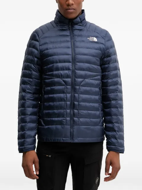 The North Face logo-print quilted jacket Blue NF0A85AE