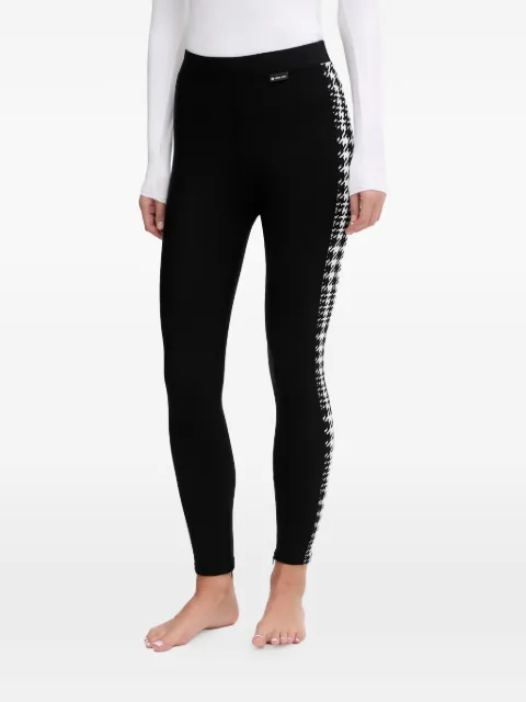 NEWLAND houndstooth-pattern-detail leggings Black N46783108