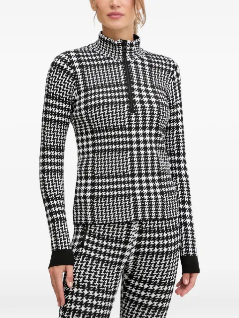 NEWLAND houndstooth zip ski top Black N46777108