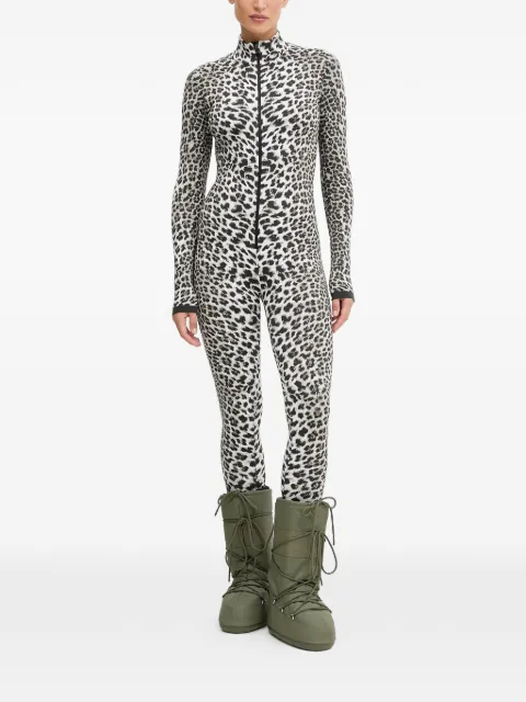 NEWLAND zip leopard-print jumpsuit White N46733193