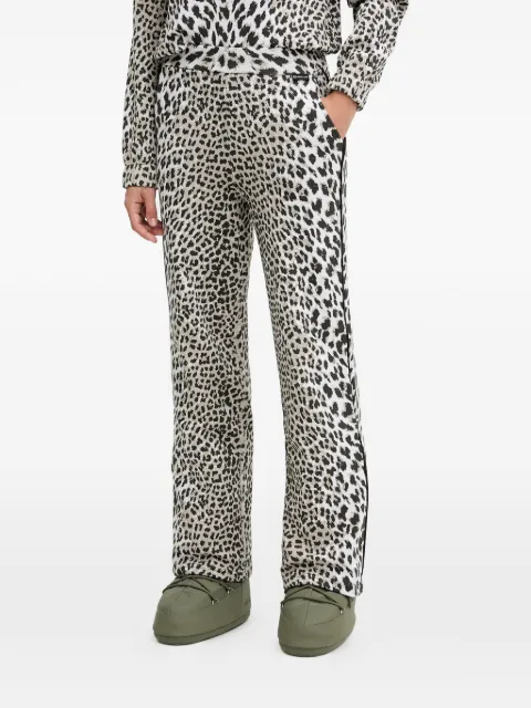 NEWLAND animal-print side-stripe trousers Neutrals N46760193