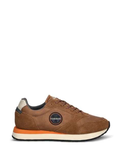 Napapijri Nova logo-patch sneakers Brown NP0A88X3