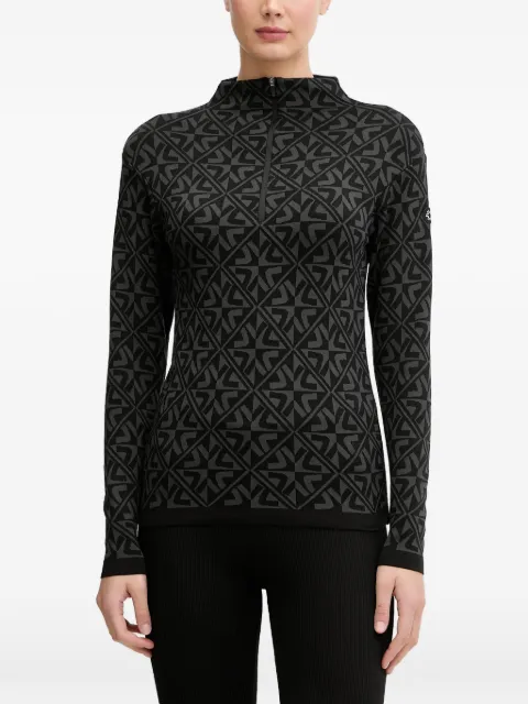 NEWLAND geometric-pattern zip-fastening sweatshirt Black N46509167