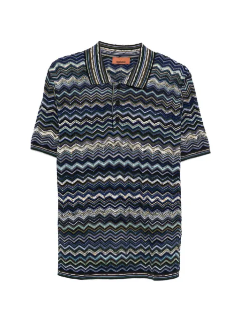 Missoni zigzag-pattern polo shirt Blue US26S20QBK01HR