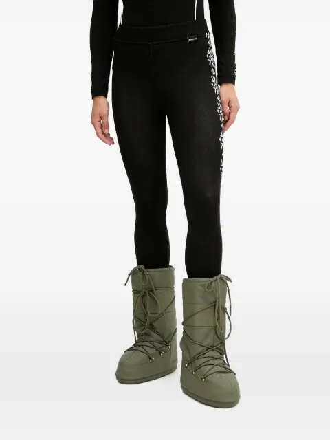 NEWLAND snowflake-print leggings Green N46721108