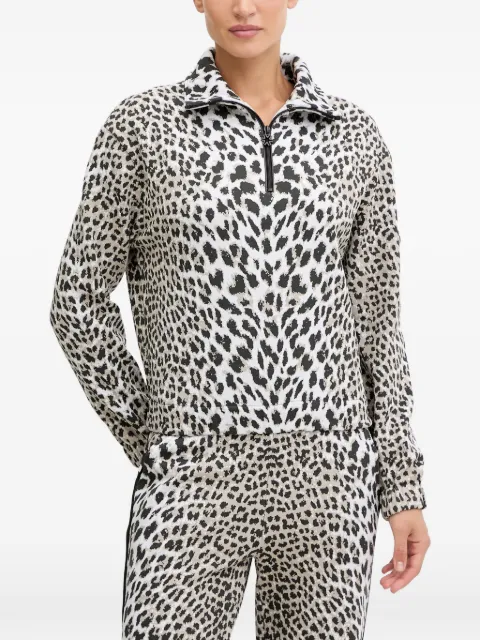 NEWLAND zip leopard-print top Neutrals N46759193
