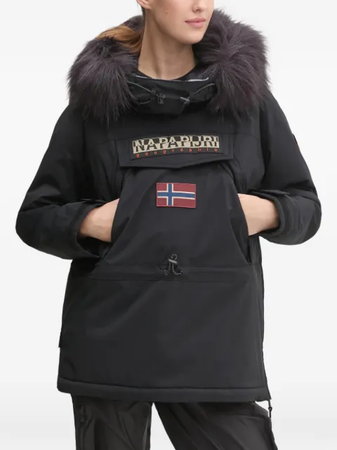 Napapijri faux-fur trim hooded jacket Black NP0A4I5F