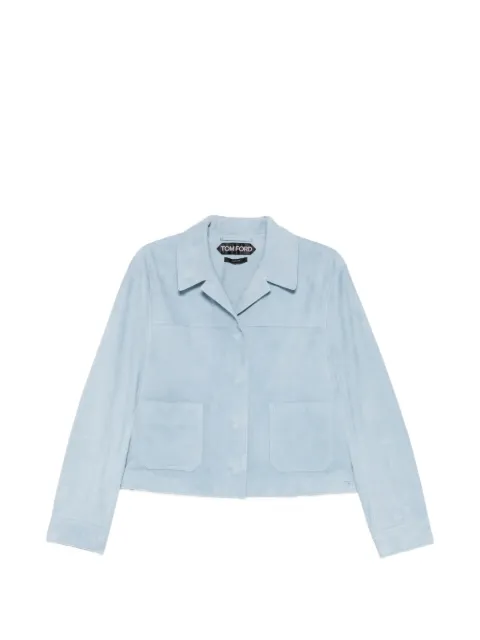 TOM FORD patch-pocket collared jacket Blue CSL796LEX415