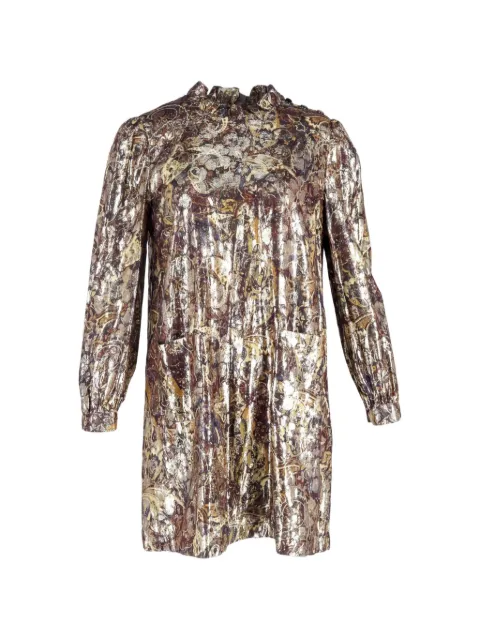 Ba&Sh Chiba printed mini dress Gold NAPPUGBCL541927W