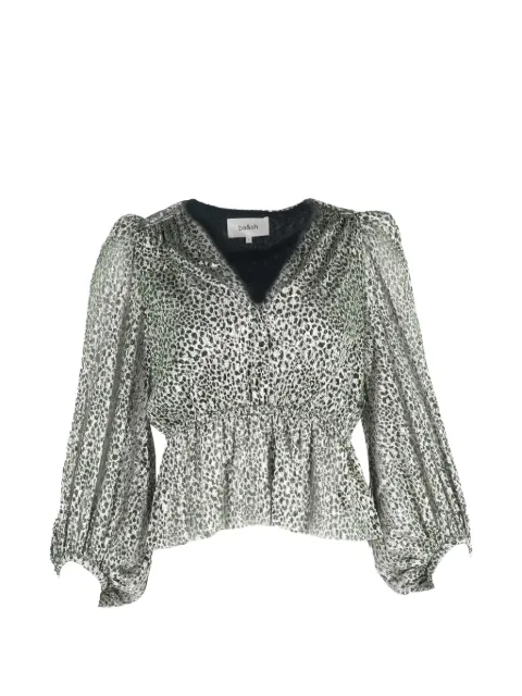 Ba&Sh Caitlin animal-print blouse White NAPPUGBCL524068W