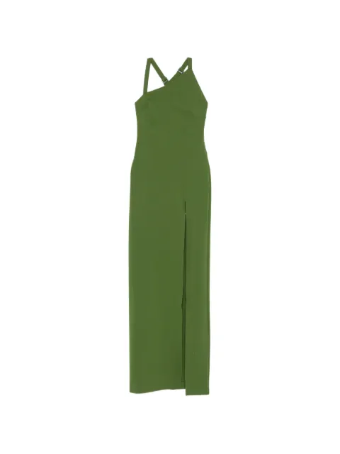 The Attico asymmetric-neck maxi dress Green 260WCW00261VVP002AA