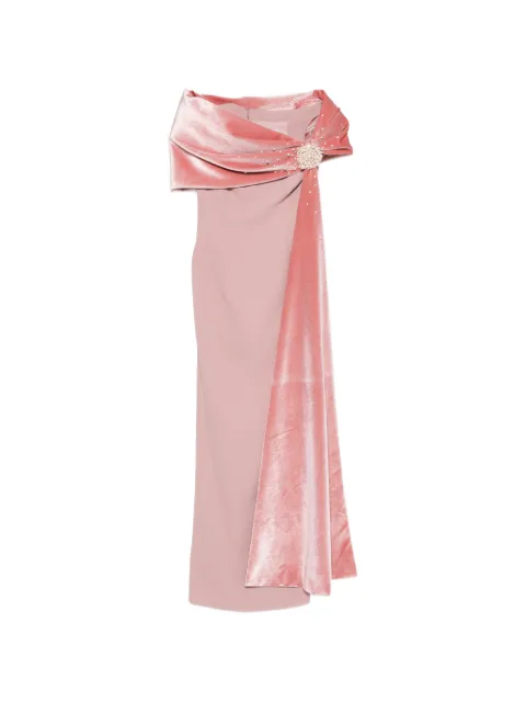 JEAN-LOUIS SABAJI embellished draped maxi dress Pink 6001531