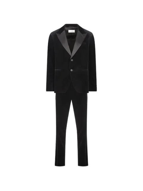 Ferragamo velvet single-breasted suit Black 788766
