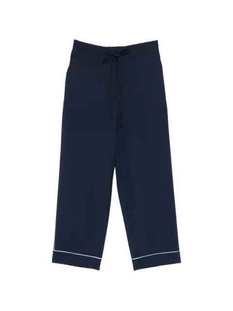 P.A.R.O.S.H. drawstring-fastening cropped trousers Blue LINAD233014Z