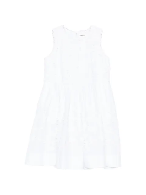 P.A.R.O.S.H. embroidered sleeveless dress White CUBO26D726161