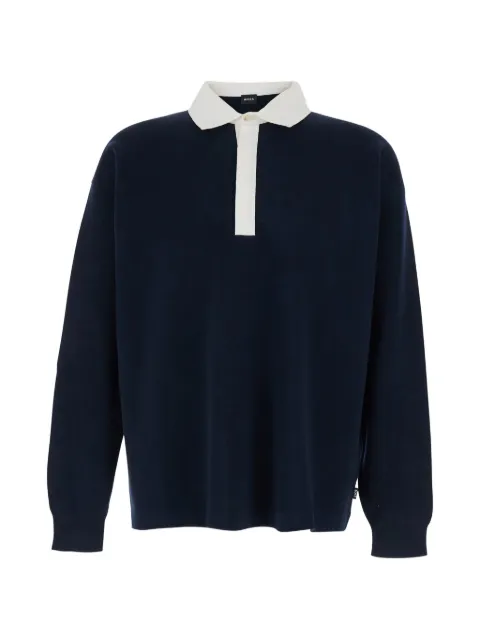 BOSS long-sleeve polo shirt Blue 50555127404