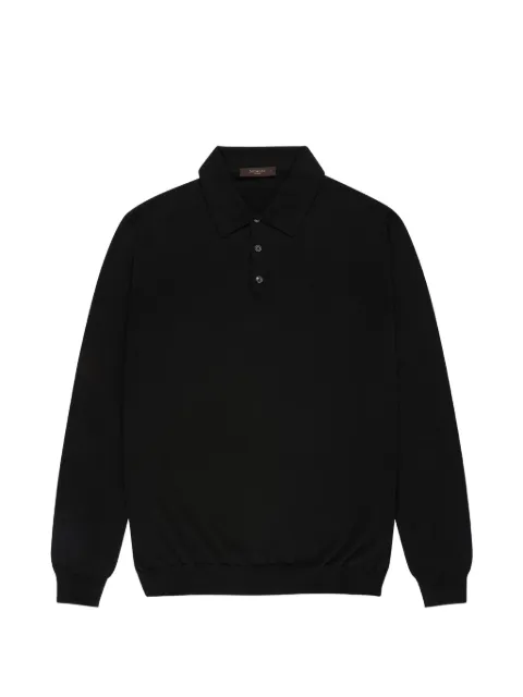 Zanone buttoned polo shirt Black 810232ZQ307