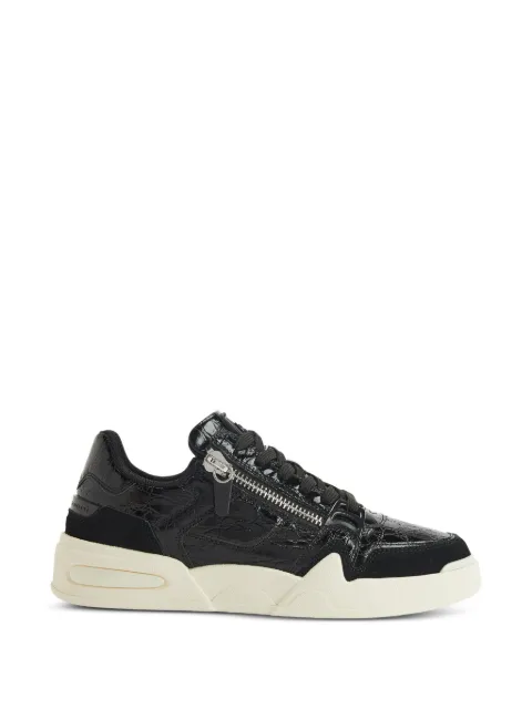 Giuseppe Zanotti crocodile print zip trainers Black RM60002002