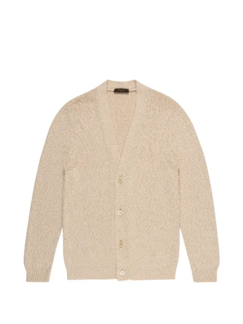 Zanone textured cotton cardigan Neutrals 810286ZQ310