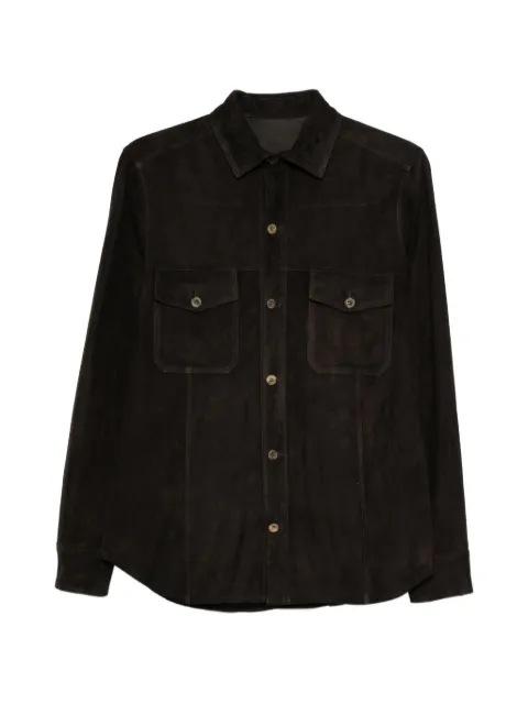 RIFUGIO pocket suede shirt Brown 26E340SUEDE