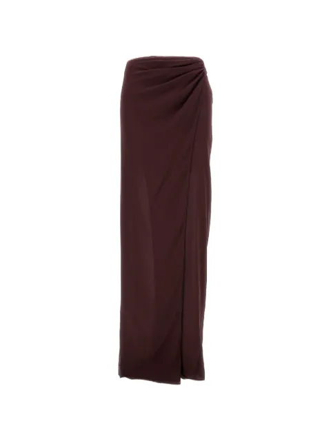 THE ANDAMANE Phoebe wrap midi skirt Brown T190341ATNS038375