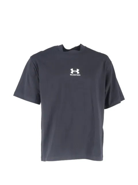 Balenciaga Pre-Owned x Under Armour logo-detail cotton T-shirt Black NAPPUGBCL637218M