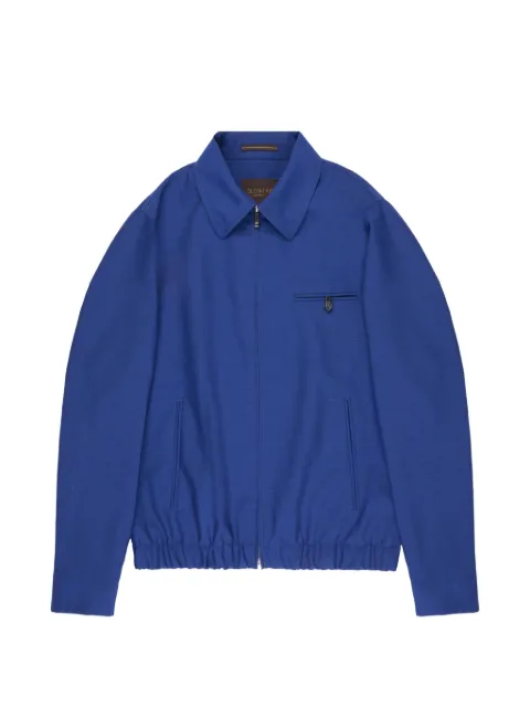 Montedoro Primo zip-up wool bomber jacket Blue 63M217M5071