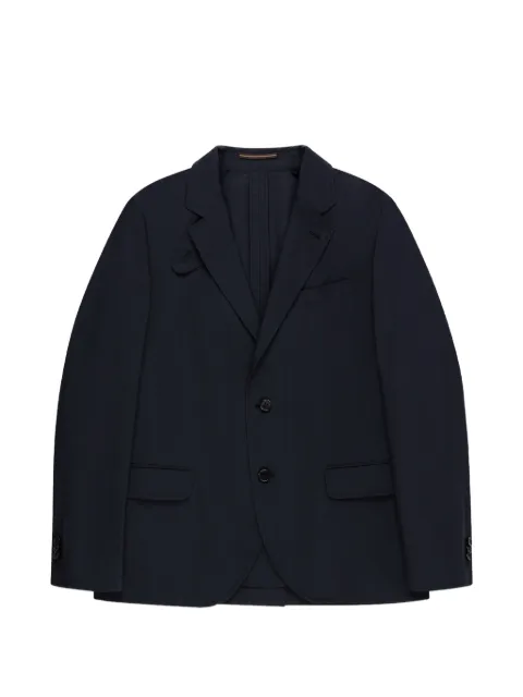 Incotex throat-latch single-breasted blazer Blue 63I15390480