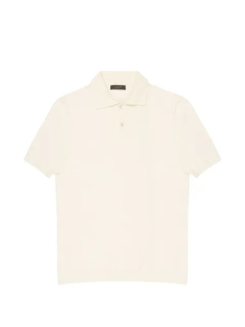 Zanone bouclé short-sleeve polo shirt White 810362ZQ309