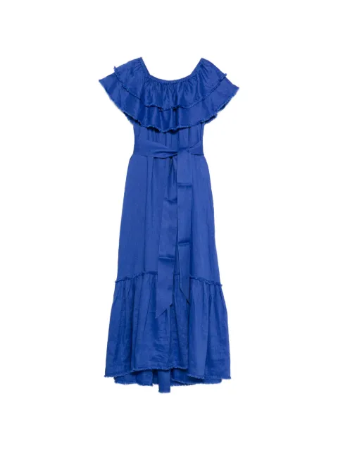 P.A.R.O.S.H. tie-belt maxi dress Blue BEACH26D722547