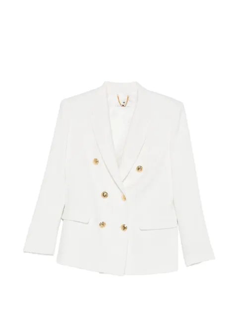 Elisabetta Franchi gabardine double-breasted jacket White GI20061E2
