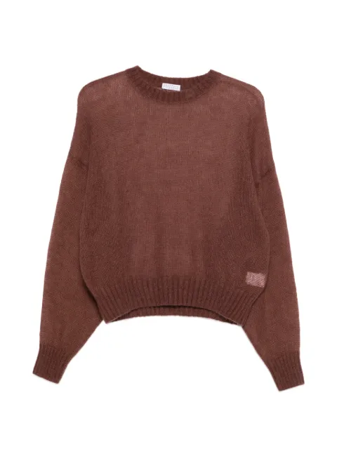 Brunello Cucinelli crew-neck sweater Brown M2I776830C9092