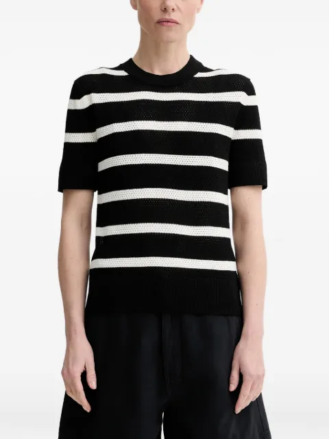 Filippa K striped-pattern short-sleeve T-shirt Black 31460FK